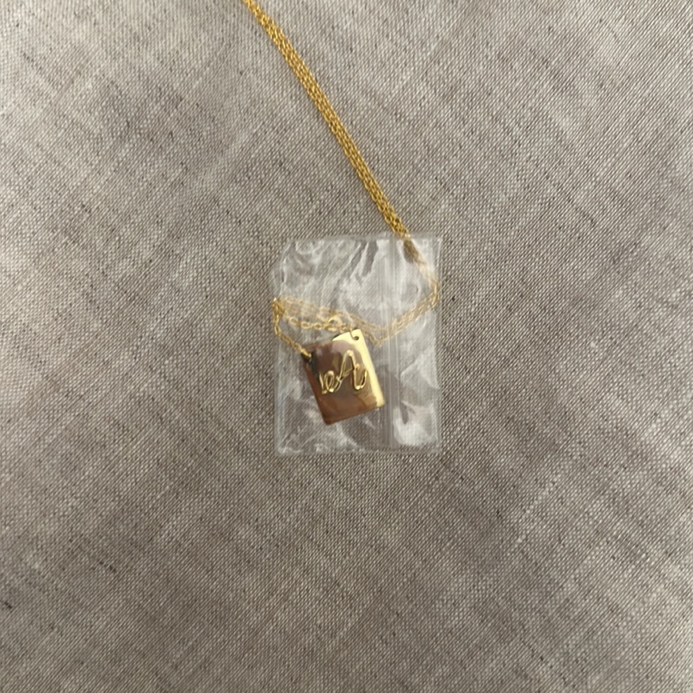 Savvy Cie Gold Over Sterling Silver Initial “A” Necklace - Picture 4 of 6